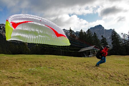 Paragliding alpine hobby