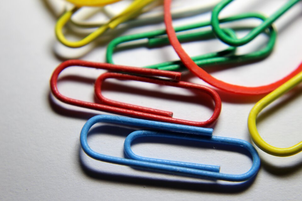 Colorful office supplies color