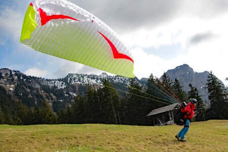 Paragliding alpine hobby