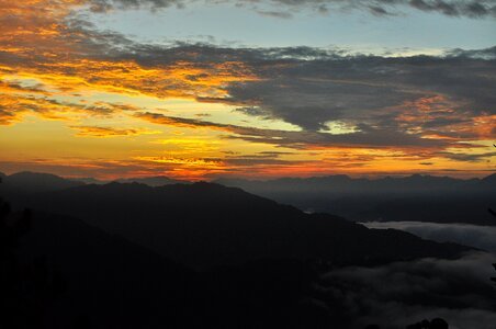 Peace sunrise landscape mountain landscape photo