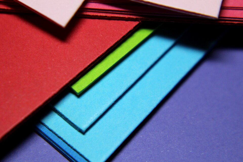 Color colorful paper write