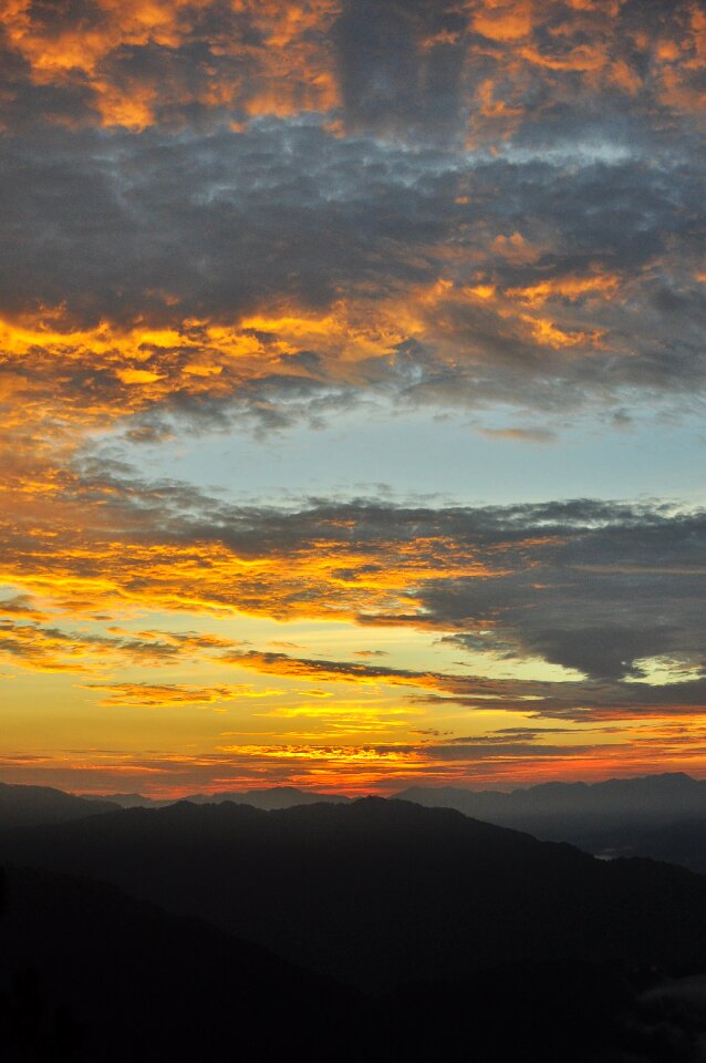 Sunrise landscape mountain landscape mountain top photo