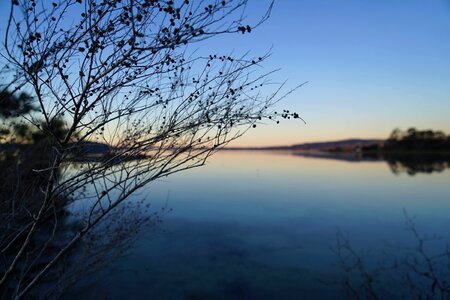 Sunset lake new zealand photo