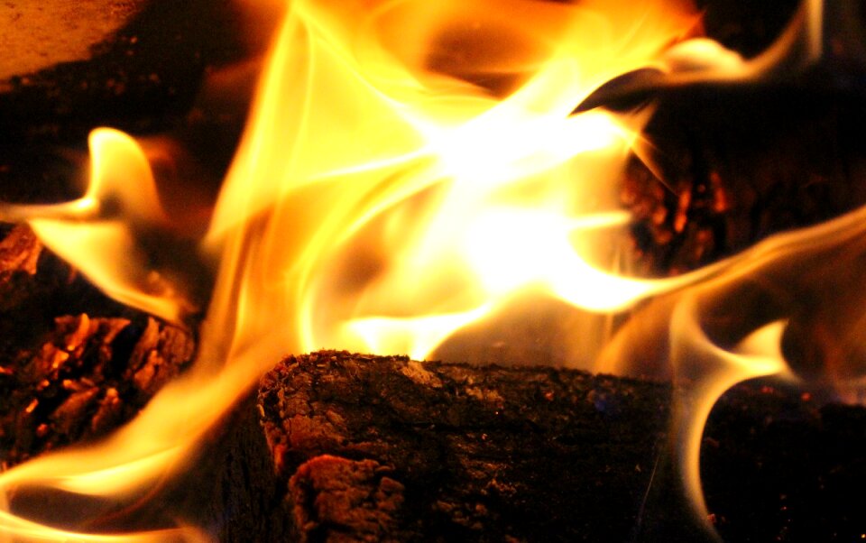 Embers glowing burn