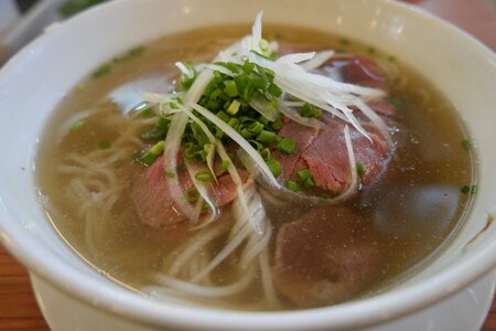Meat hot broth photo