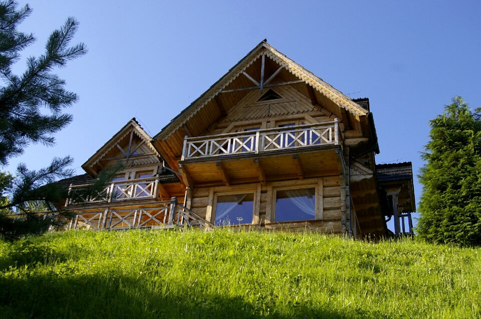 Mountains island beskids village