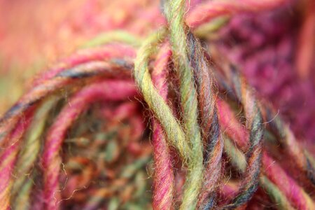 Hand labor knit thread photo