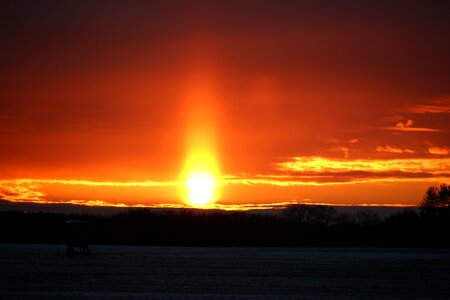 Sunbeam winter snow