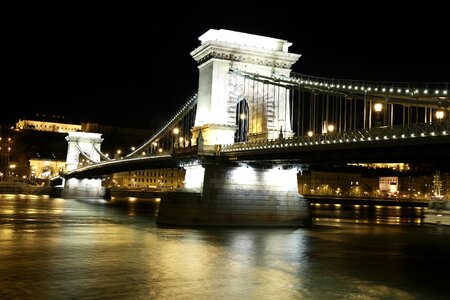 Hungary budapest szechenyi chain bridge photo