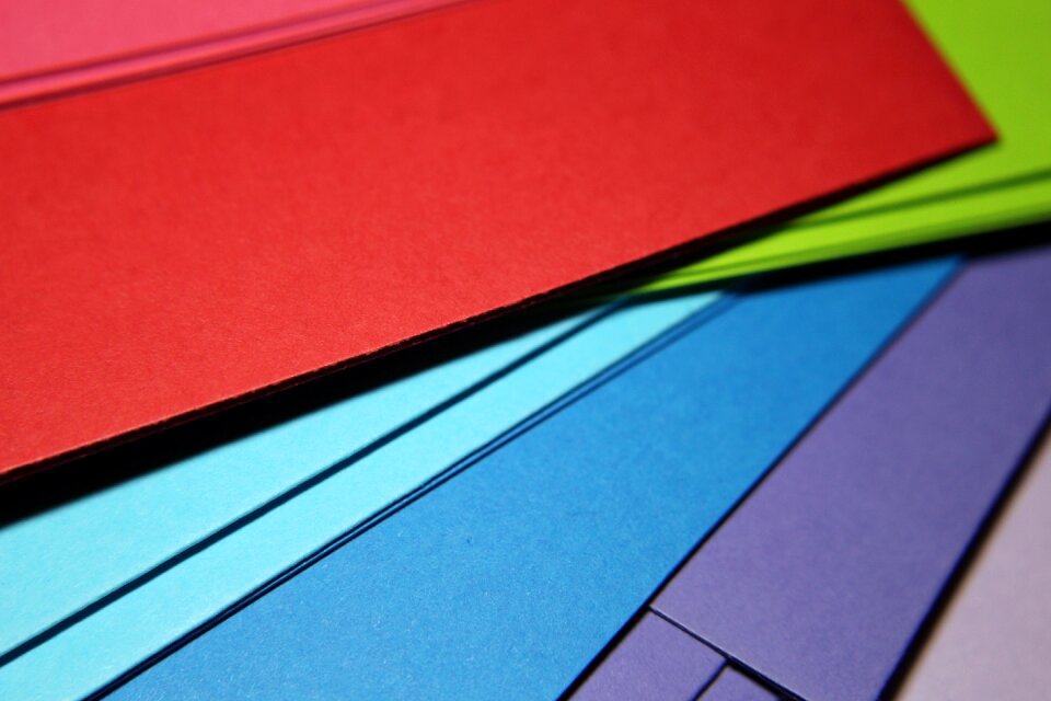 Color colorful paper write