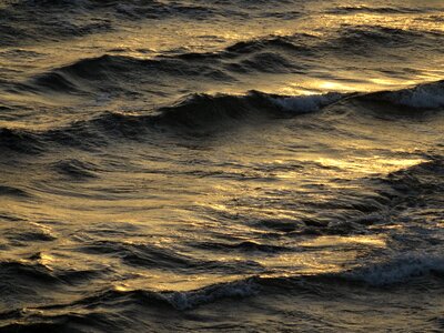 Sunset water surface photo