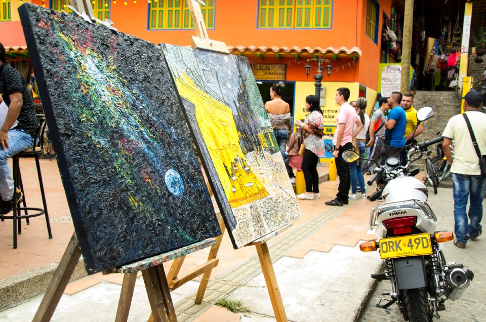 Painting artistic picture street painting