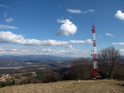 Blue sky city central slovakia