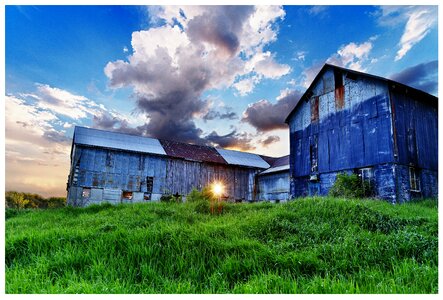 Barn country grass