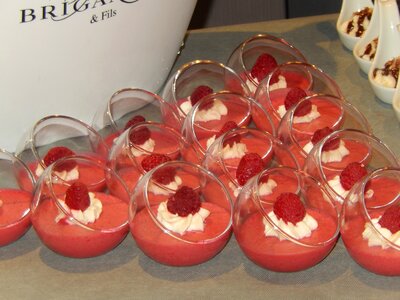 Raspberry mousse kitchen pastry