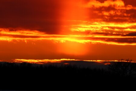 Natural phenomenon winter evening sky