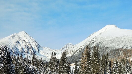 Mountains landscape winter photo
