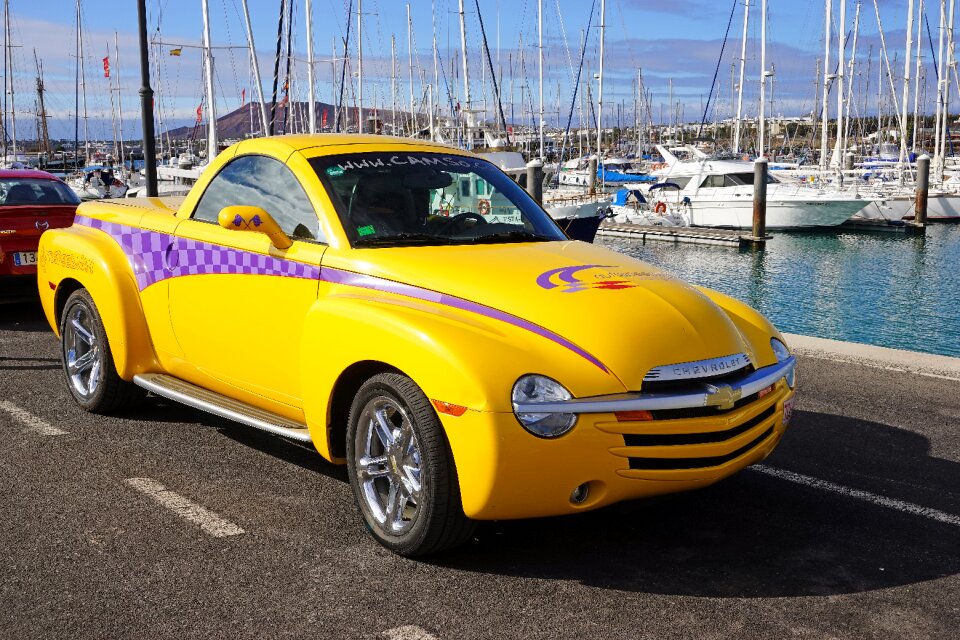 Yellow classic vehicle
