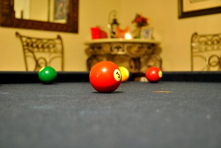 Billiards red ball photo