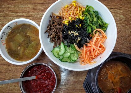 Bibimbap vegetarian korean photo