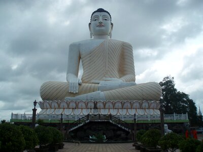 Budha statue cloudy photo