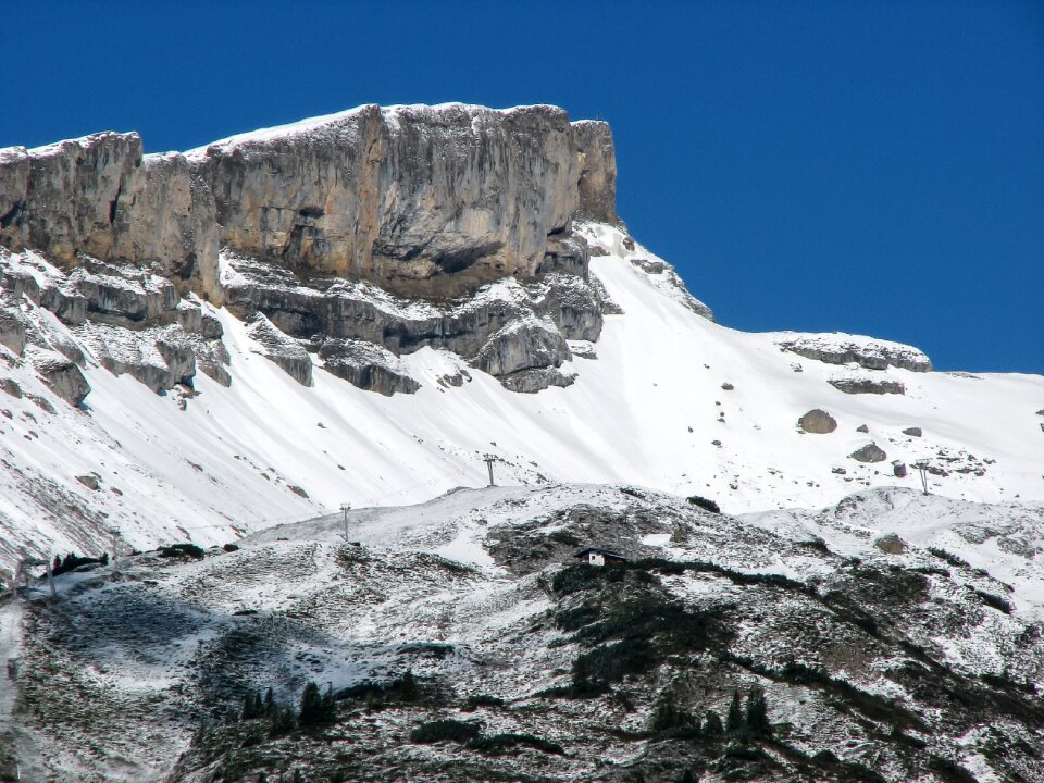 Winter mountain snow