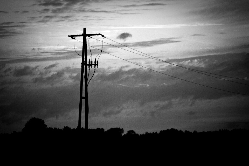 Landscape gloomy clouds