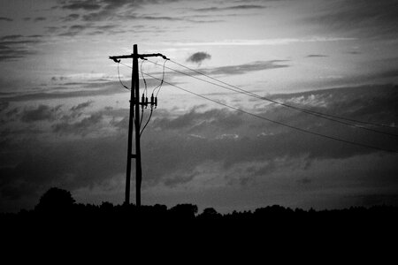 Landscape gloomy clouds