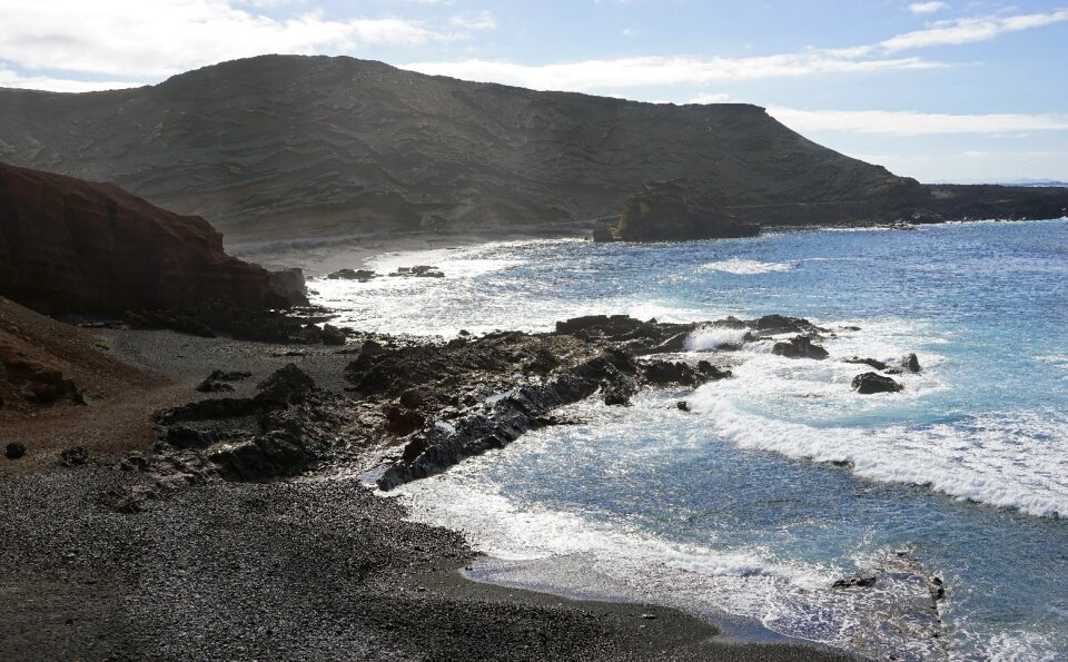 Surf rocky coast sea