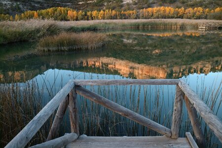 Lakes basin autumn landscape