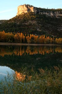 Basin autumn landscape river cabriel