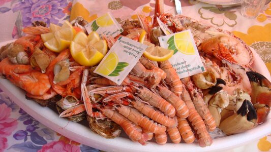 Seafood breakfast shrimp photo