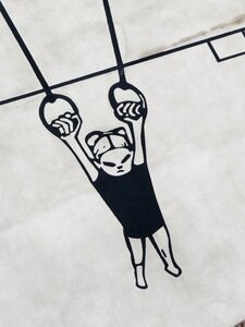 Wall illustration sport