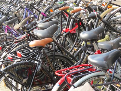 Amsterdam bicycle parking photo