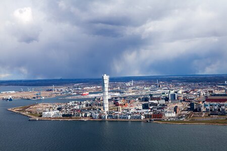 Aerial photo turning torso the west harbour photo