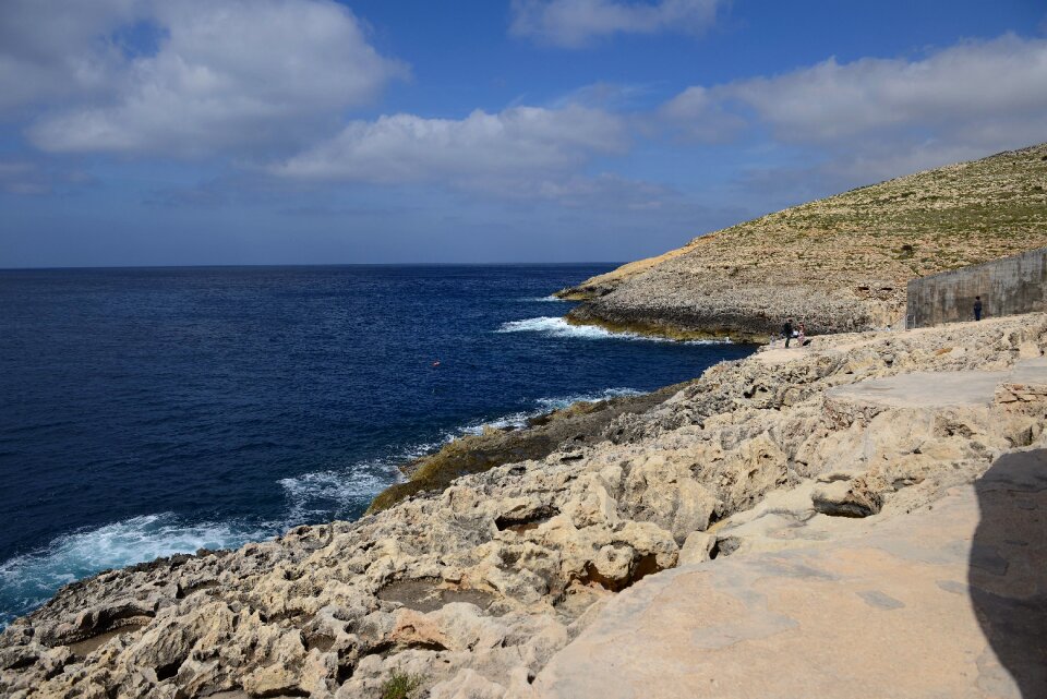 Mediterranean blue rock photo