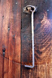 Wooden door iron rust photo