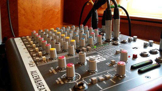 Audio controller desk photo
