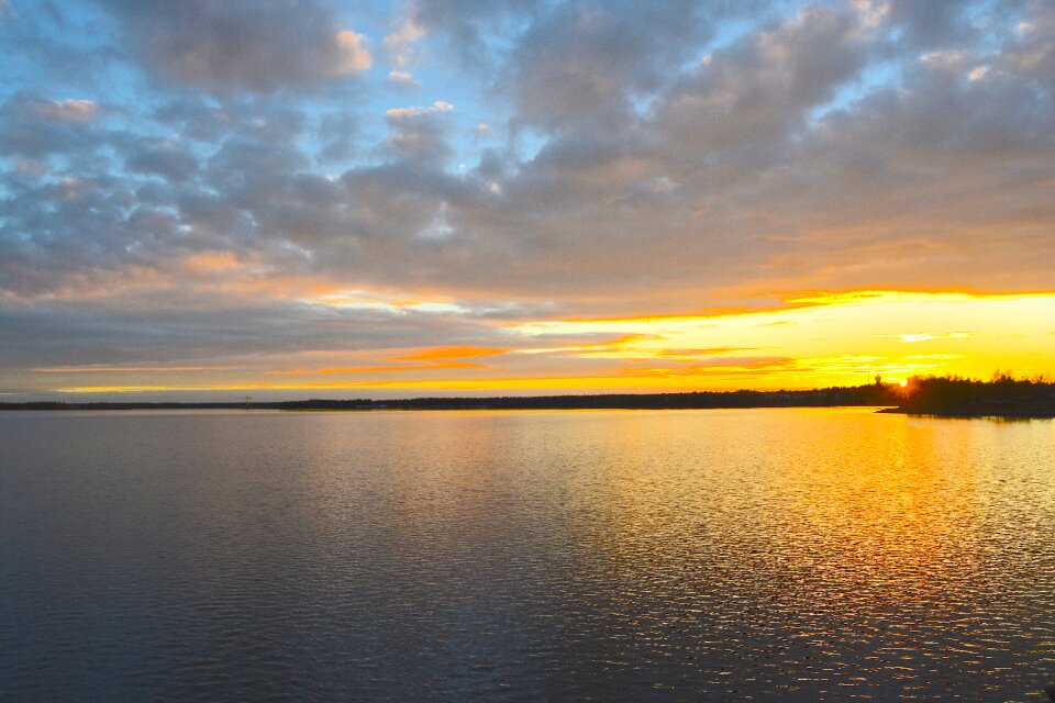 Water evening sun sunset