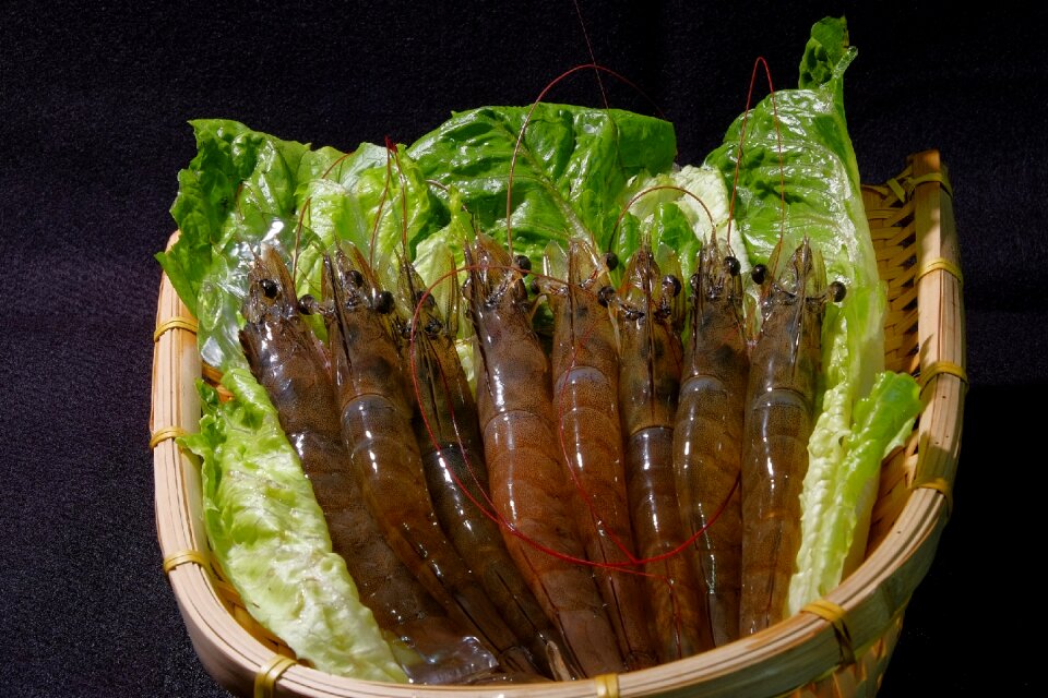 White shrimp vegetable shrimp
