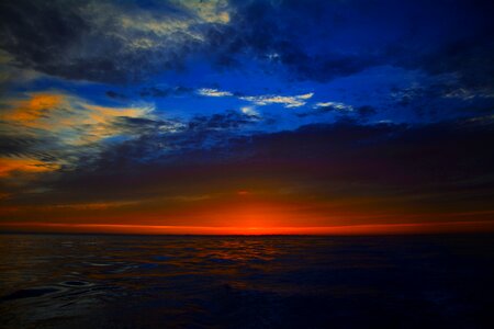 Sea evening sky photo