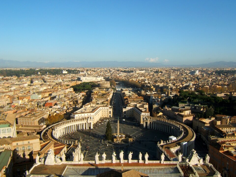 Rome saint-pierre basilica or vatican elliptical shape
