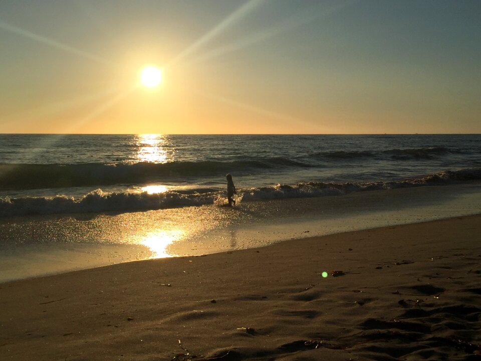 Child silhouette evening