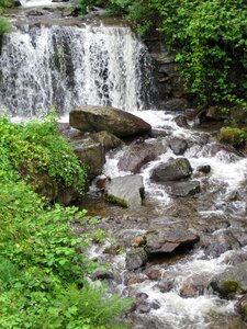 Waterfall bank rock
