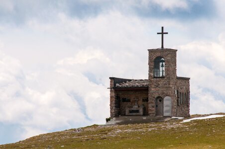 Nature mountain chapel snow mountain