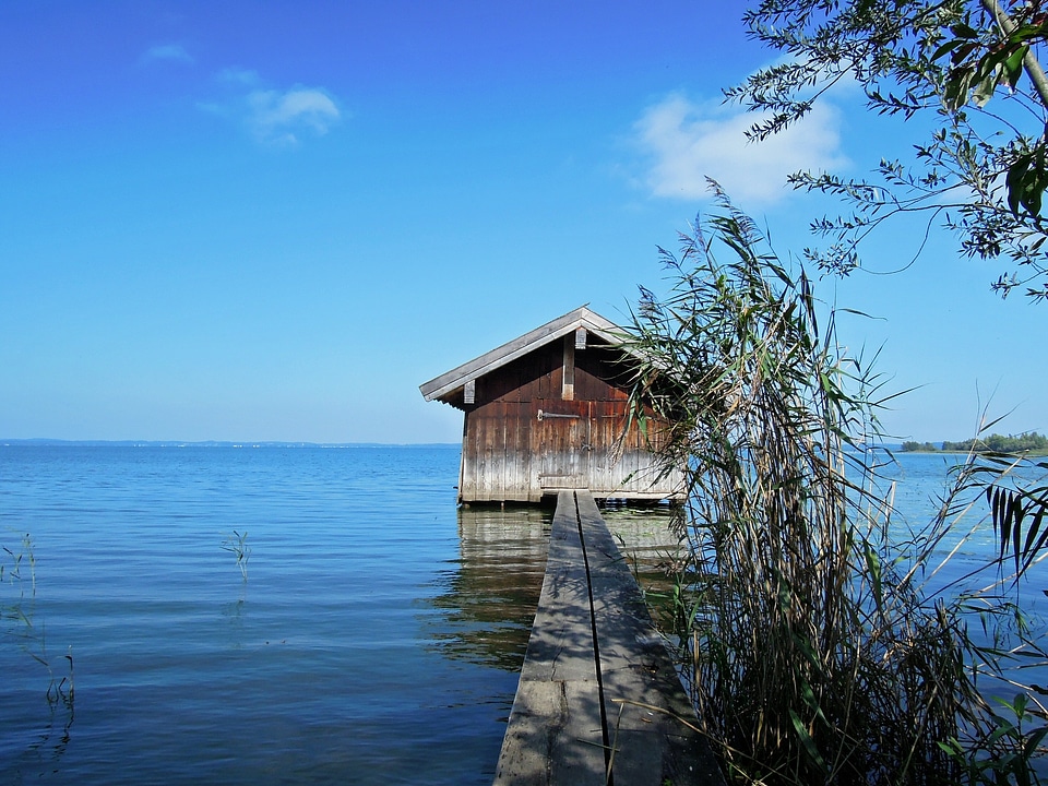 Web blue in blue jetty