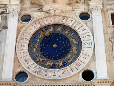 Clock horoscope architecture photo