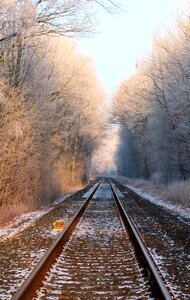 Cold railway scenic photo