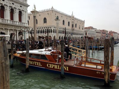 Channel italy gondolas photo