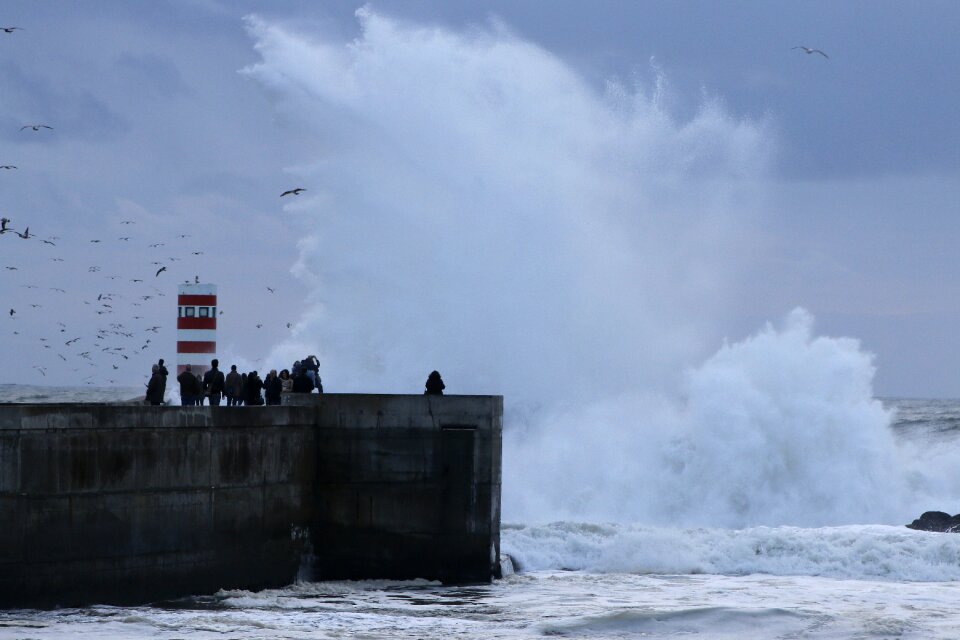 Lighthouse rough seas angry nature